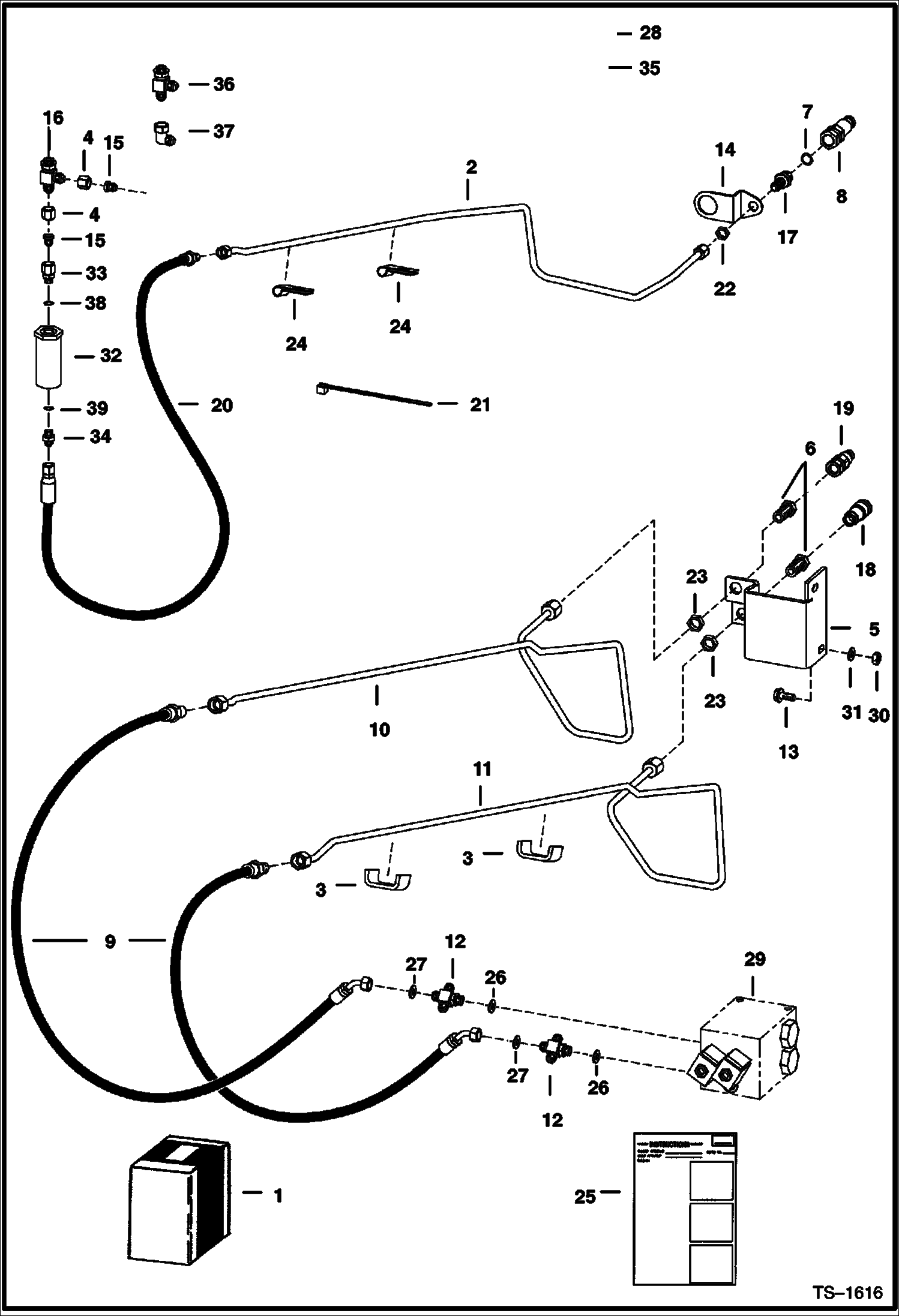 КОМПЛЕКТ ВСПОМОГАТЕЛЬНЫХ ГИДРОСИСТЕМ (ПРАВАЯ СТОРОНА)