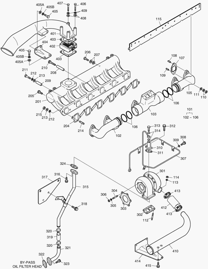 023 INTAKE & EXHAUST MANIFOLD