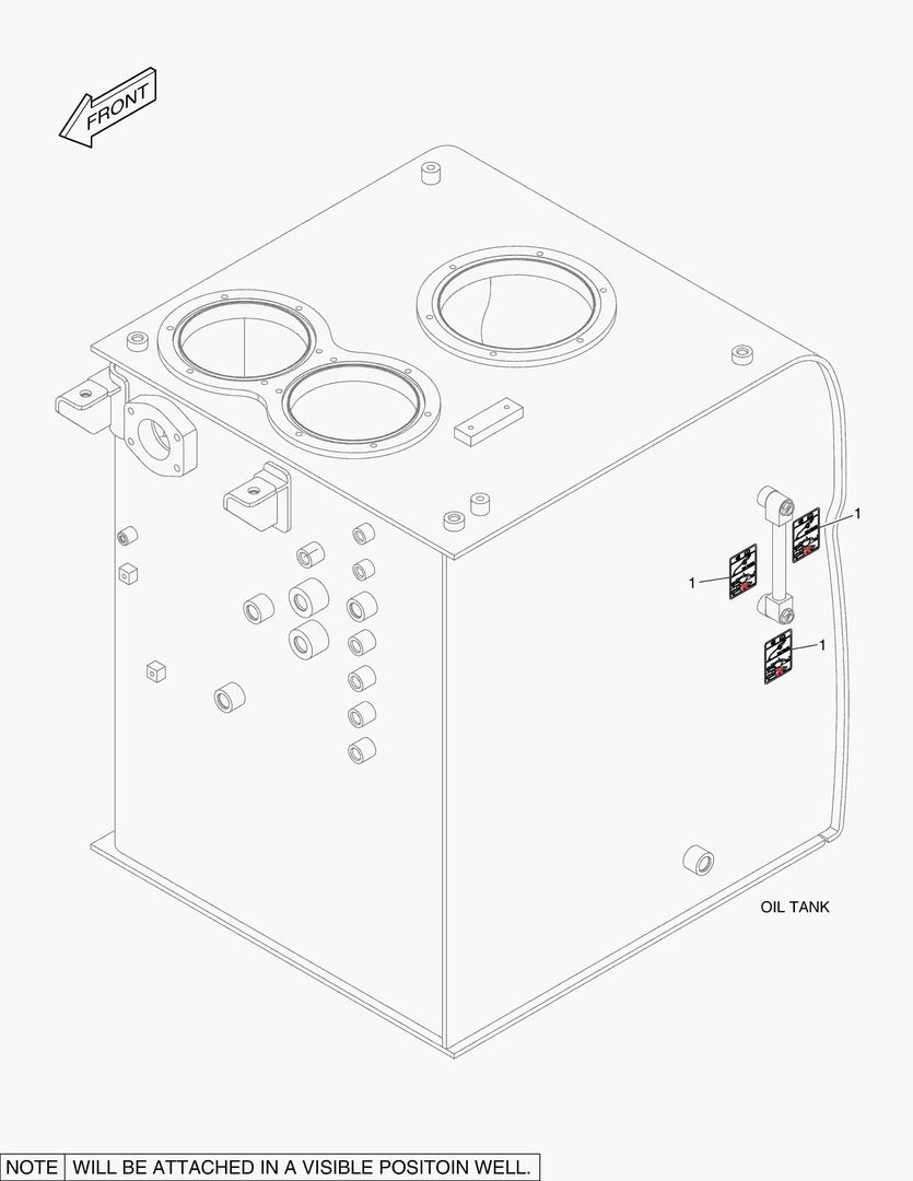 Спецтехника 5400 DECAL - OIL CHECK (HIGH TEMPERATURE) - главное фото