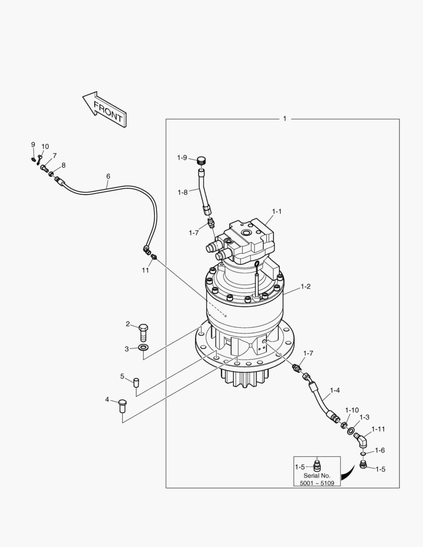 ГИДРОМОТОР ПОВОРОТА ПЛАТФОРМЫ