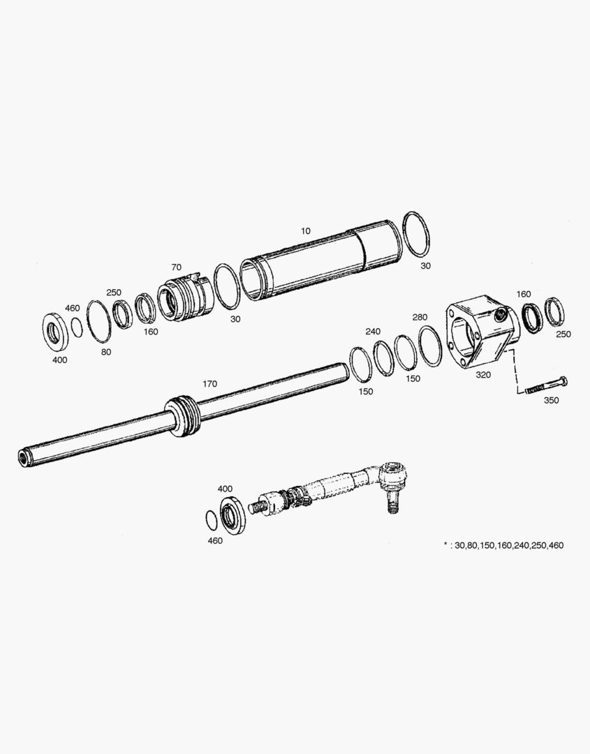 Спецтехника 4611 STEERING CYLINDER-FRONT AXLE [2424~] - главное фото