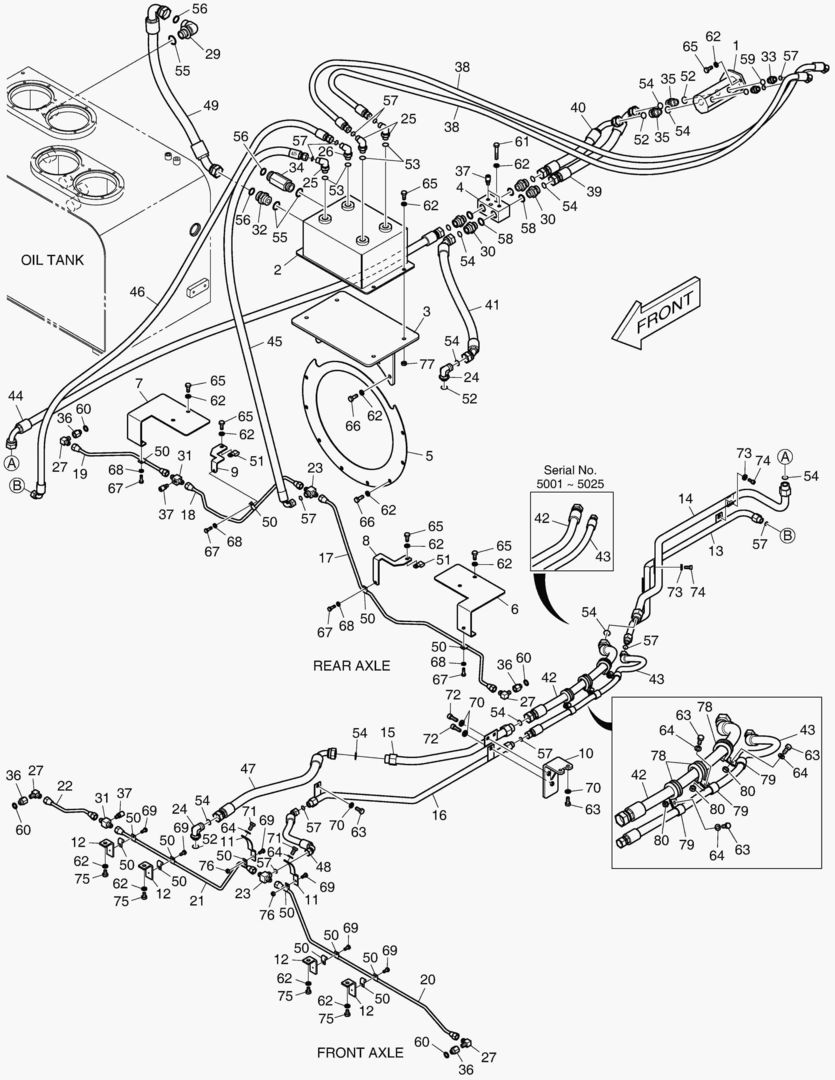 ТУБОПРОВОД МАСЛЯНОГО РАДИАТОРА - ОСЬ