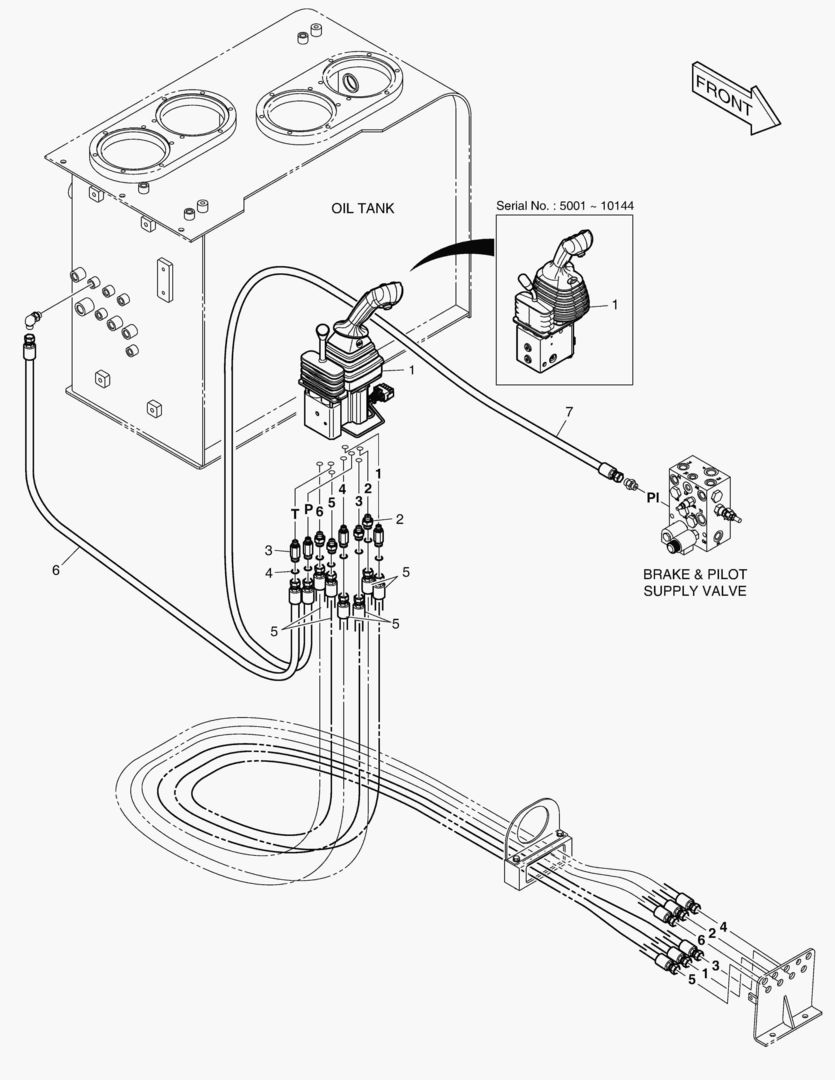 ТРУБОПРОВОД СЕРВОУПРАВЛЕНИЯ - ДЖОЙСТИК
