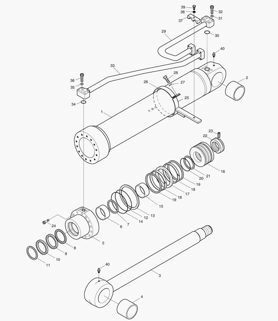 ЦИЛИНДР ПОДЪЕМА - ПРАВОСТОРОННИЙ