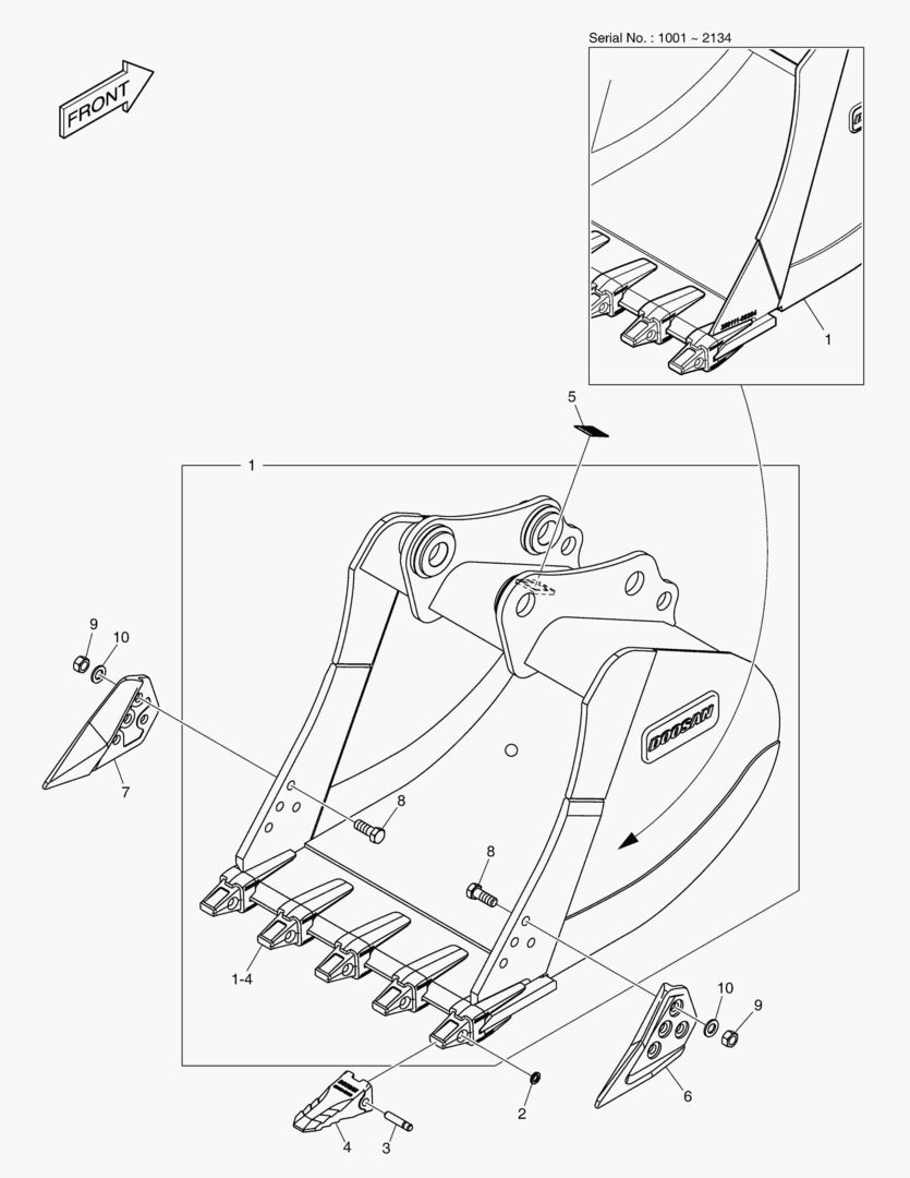 7240 BUCKET ASSВґY - 0.52mВі - H CLASS