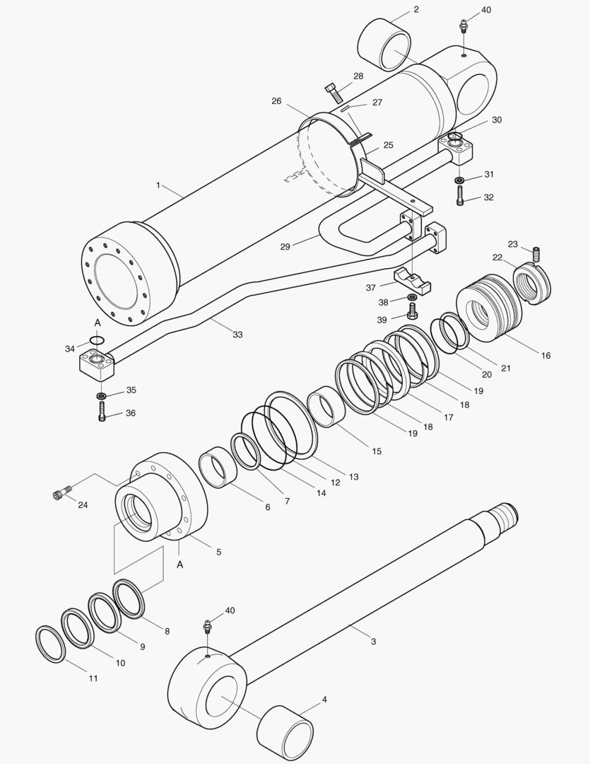 ЦИЛИНДР ПОДЪЕМА-ЛЕВОСТОРОННИЙ