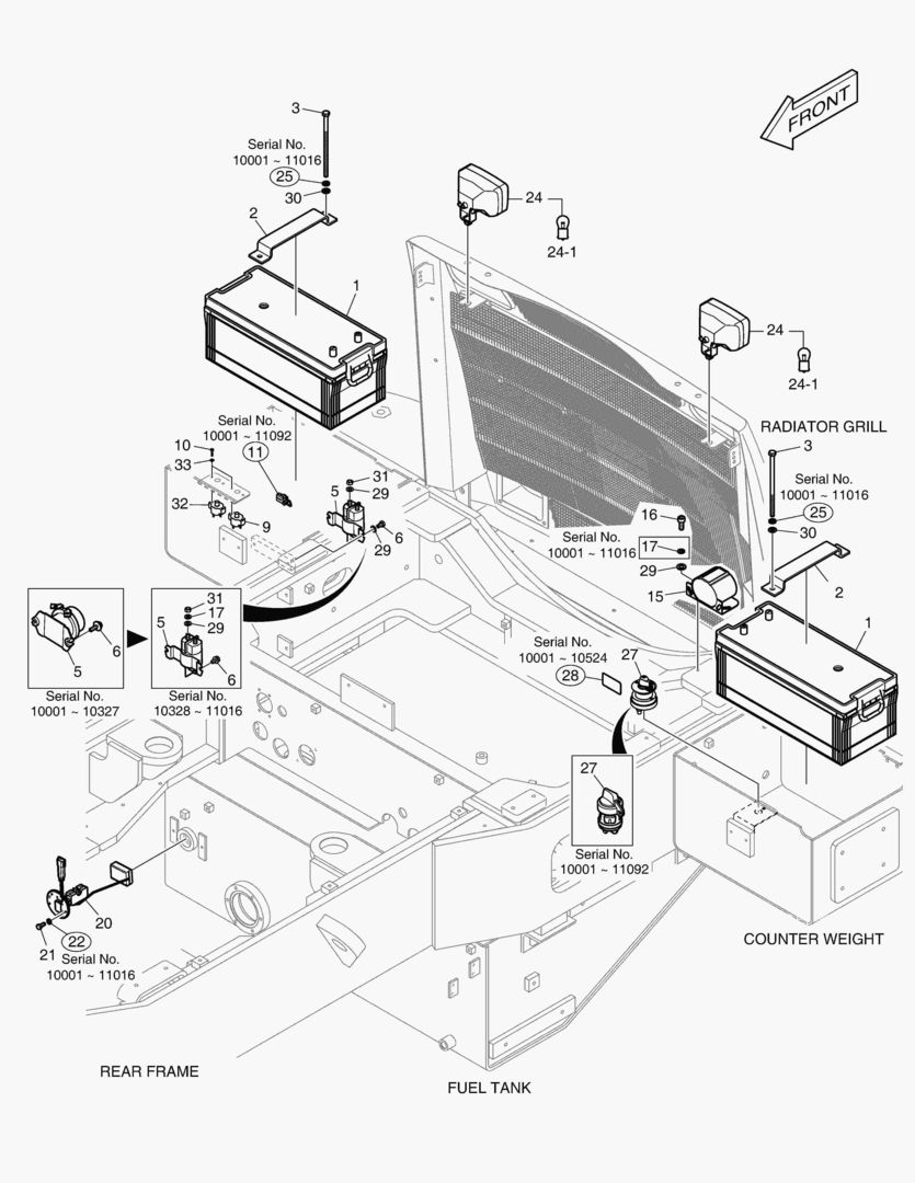 1500 ELECTRIC PARTS - BATTERY & REAR LAMP