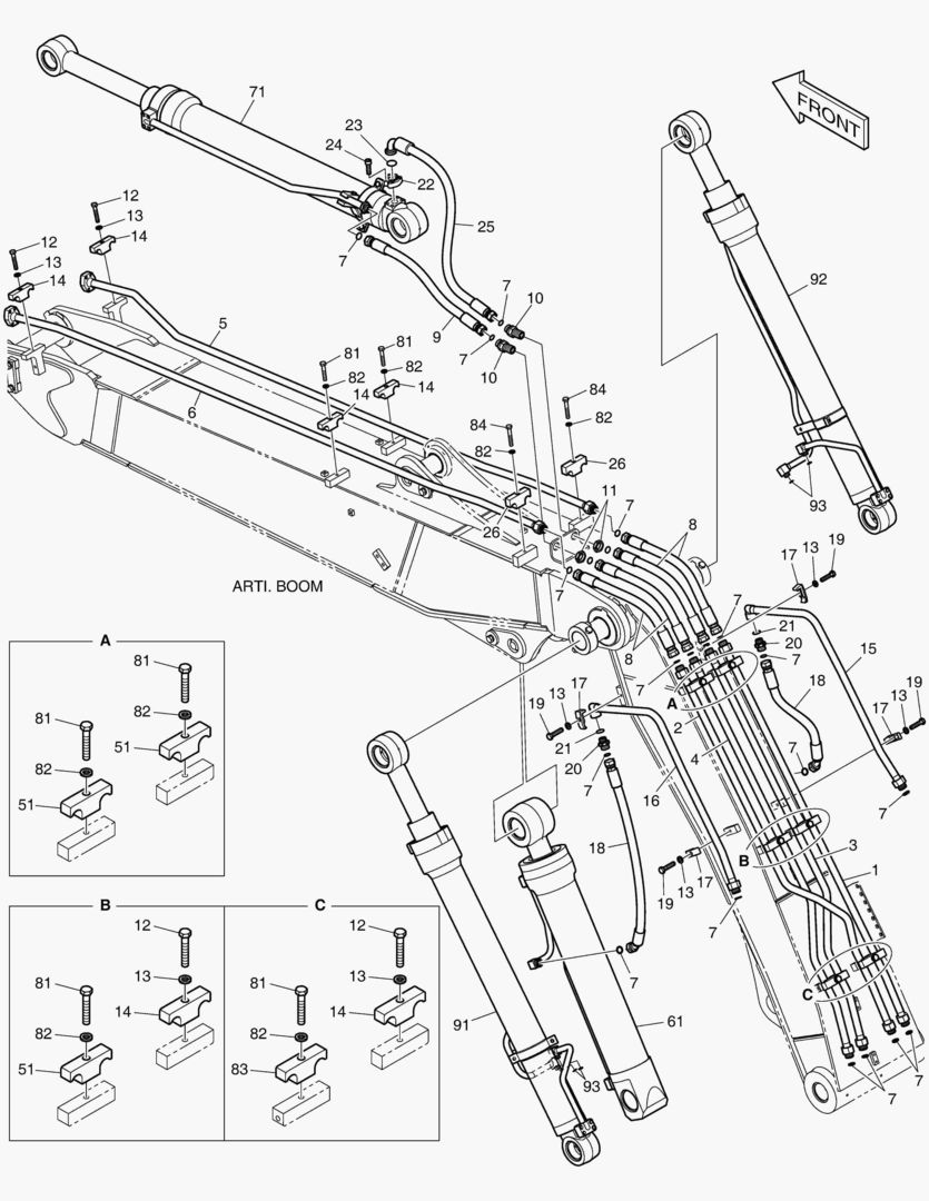 ТРУБОПРОВОД СТРЕЛЫ С ИЗМЕНЯЕМОЙ ГЕОМЕТРИЕЙ