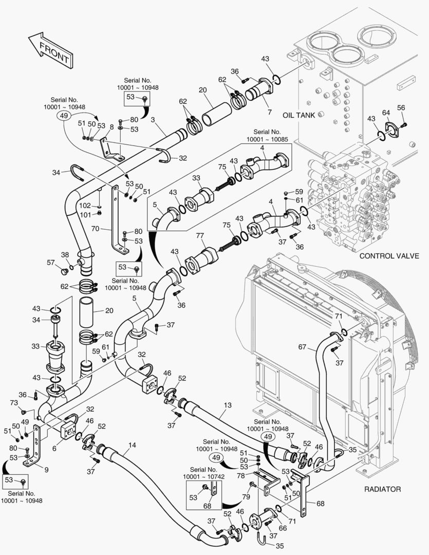 Схема ТУБОПРОВОД МАСЛЯНОГО РАДИАТОРА(2)