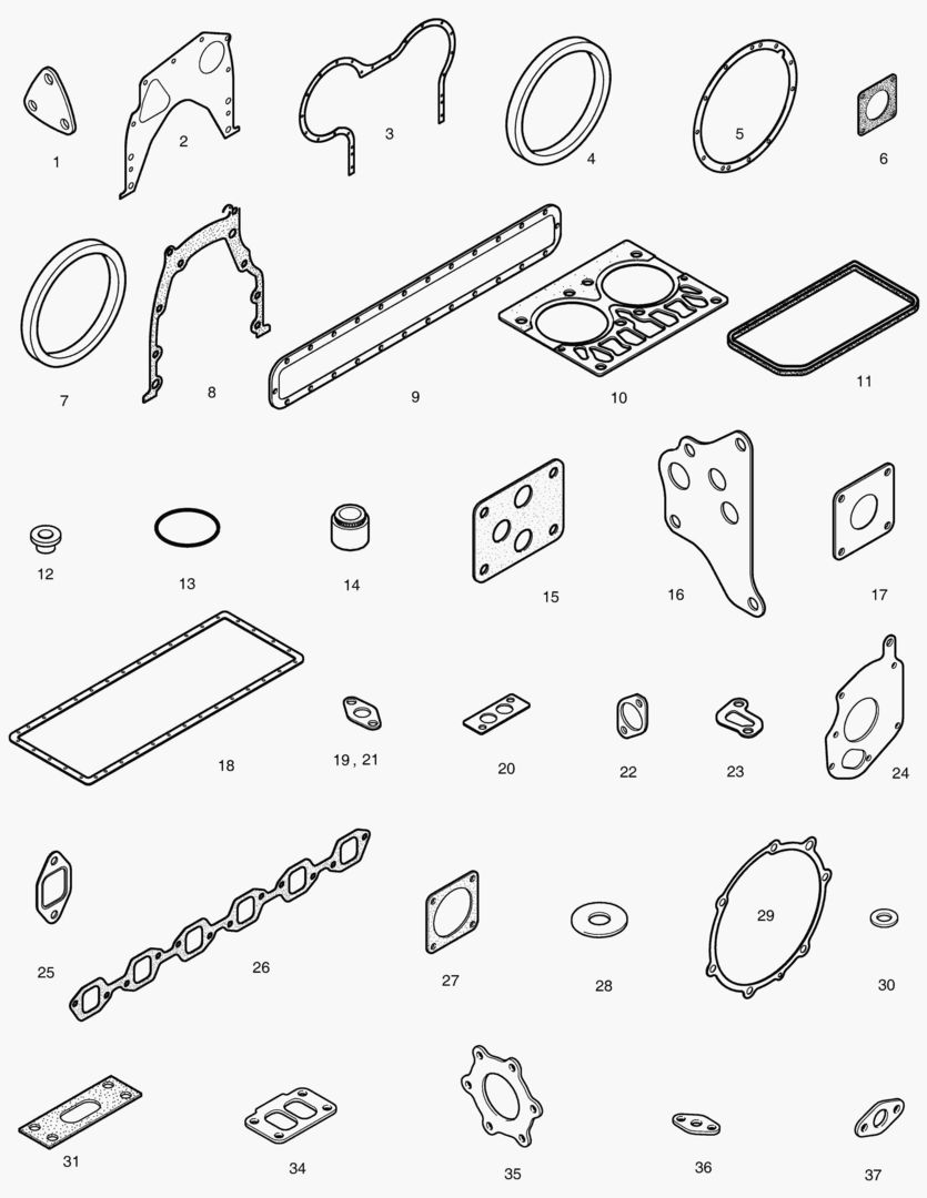 КОМПЛЕКТ ПРОКЛАДОК ДЛЯ КАПИТАЛЬНОГО РЕМОНТА-ВСЕ