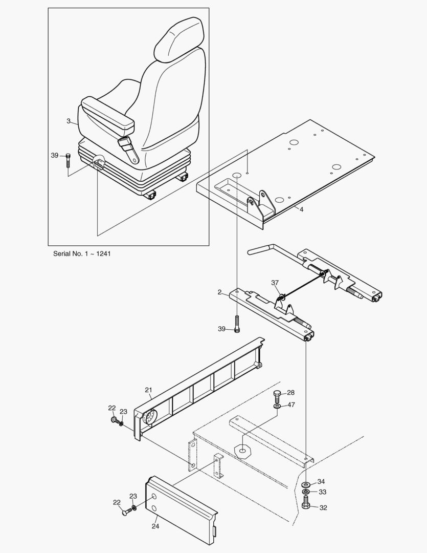 1410 SEAT & ELECTRIC BOX