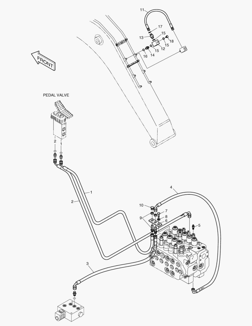 ТРУБОПРОВОД СЕРВОУПРАВЛЕНИЯ-P3C