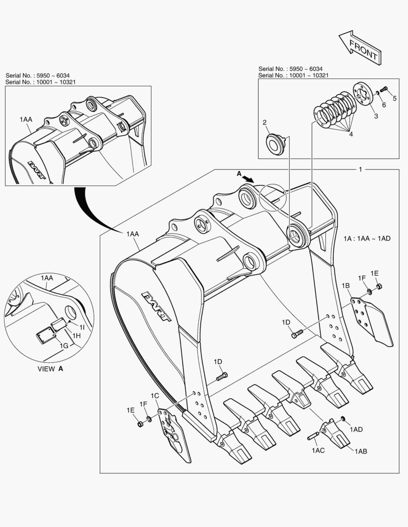 6730 BUCKET ASS`Y - 2.01mВі(63`) - SIDE PIN