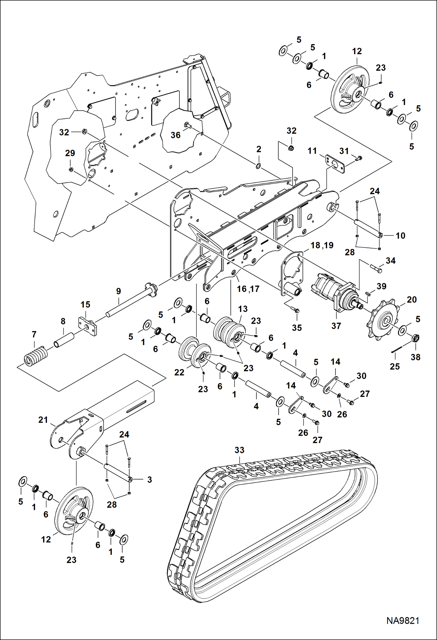 ПРИВОДНОЙ МЕХАНИЗМ (УЗКАЯ ТРАКОВАЯ ЛЕНТА 180)