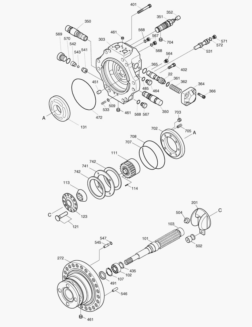 4150 TRAVEL MOTOR [1001~1002]