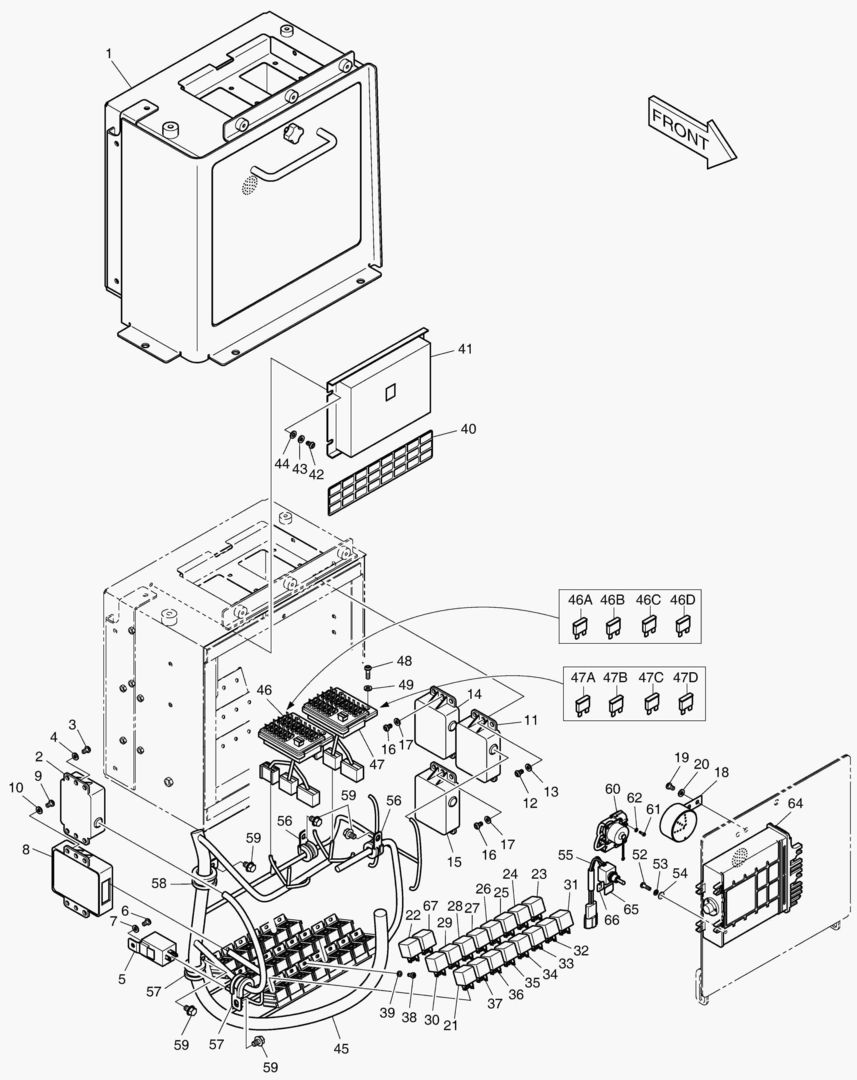 1470 ELECTRIC BOX - FNR LEVER [5001~5025]