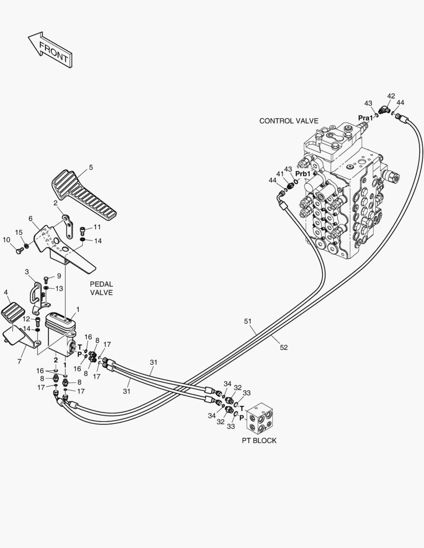 ТРУБОПРОВОД СЕРВОУПРАВЛЕНИЯ - ШАРНИРНАЯ СТРЕЛА