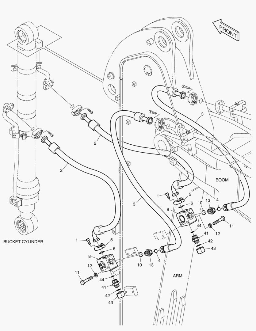 ГИДРОСИСТЕМА РУКОЯТИ - РУКОЯТЬ 2.1 м(ГРЕЙФЕРНЫЙ КОВШ)