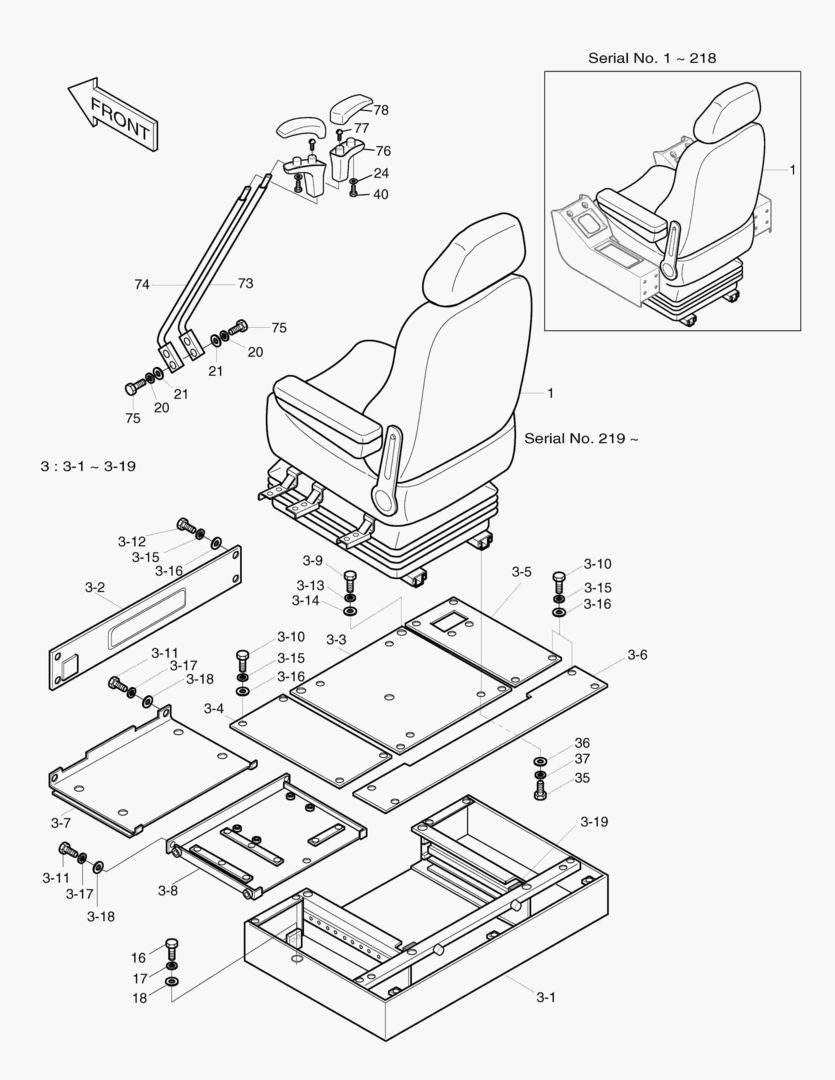 1420 SEAT & ELECTRIC BOX