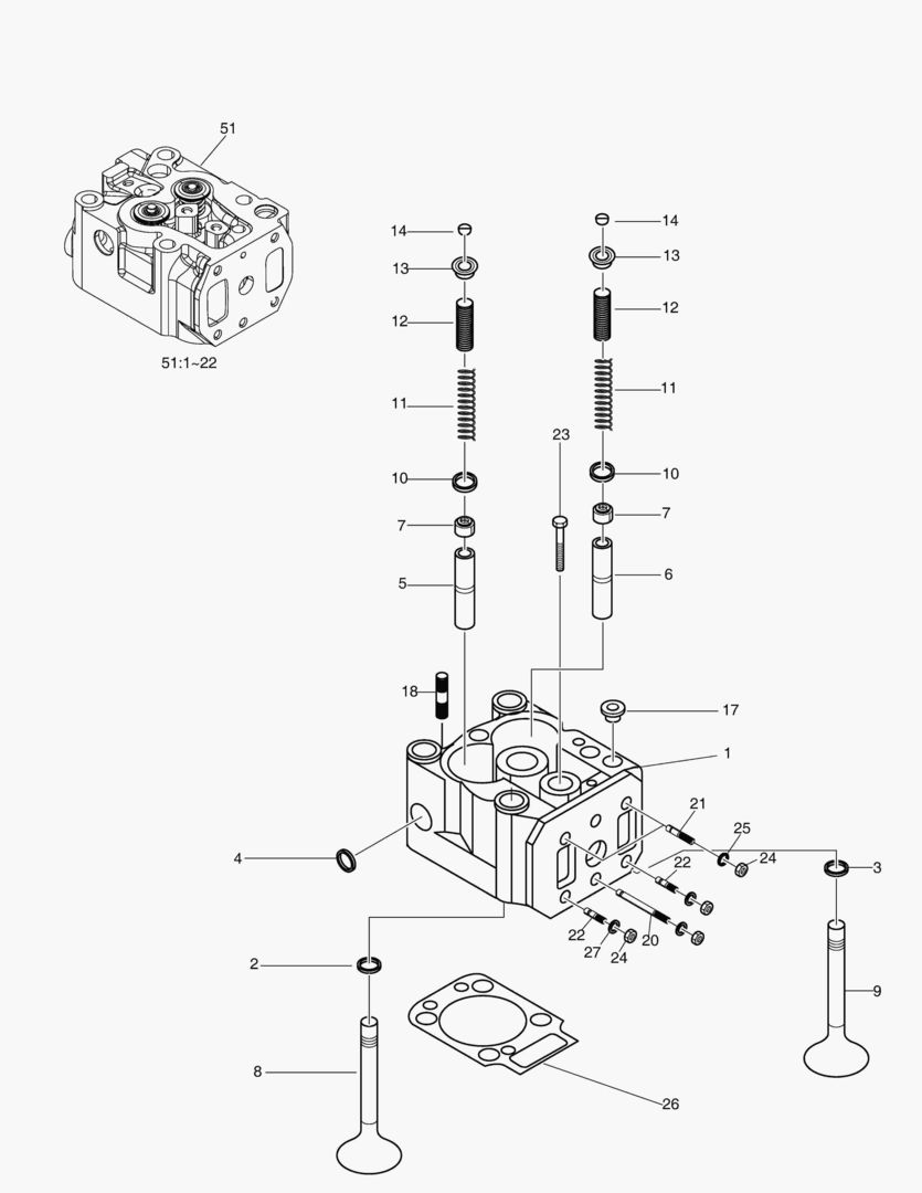 КРЫШКА ГОЛОВКИ ЦИЛИНДРА В СБОРЕ