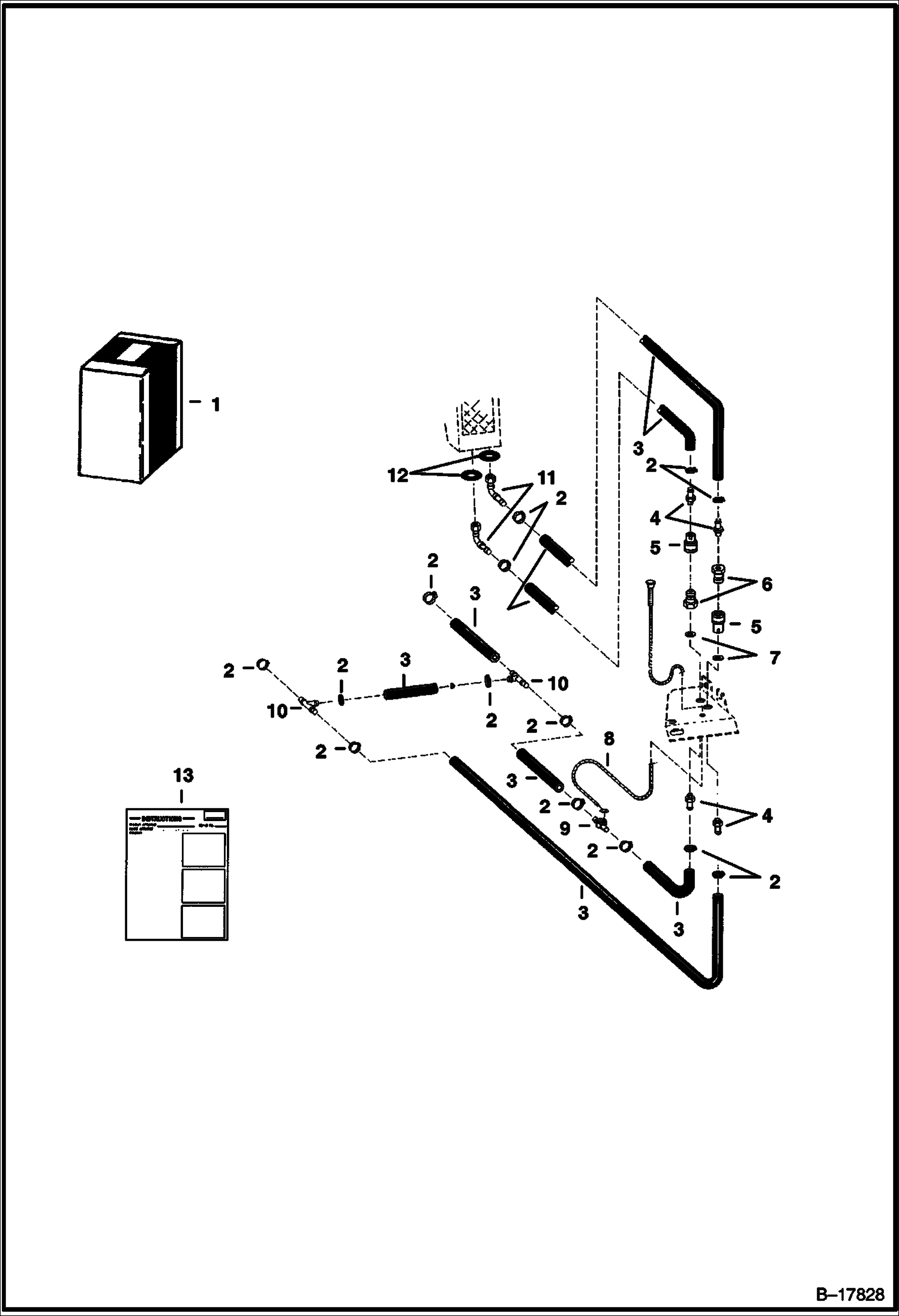 КОМПЛЕКТ ТРУБОПРОВОДОВ ОБОГРЕВАТЕЛЯ (КРАСНАЯ ТОЧКА ЦЕЛЕУКАЗАТЕЛЯ)