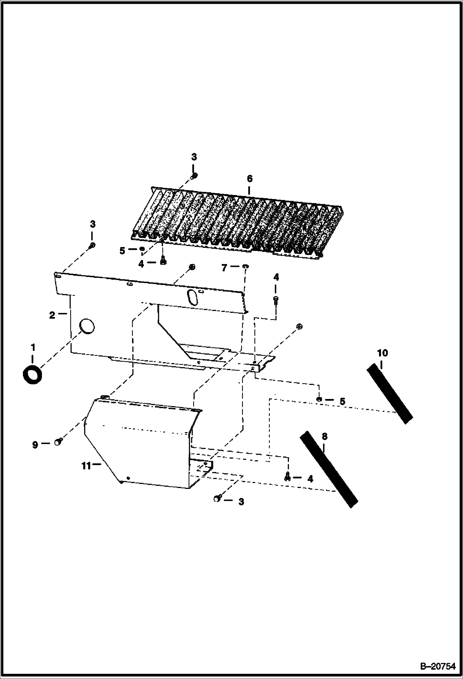 ЗАЩИТНЫЙ КОЖУХ ДВИГАТЕЛЯ (DEUTZ 511 - СЕРИЙНЫЙ НОМЕР 13999 И НИЖЕ)