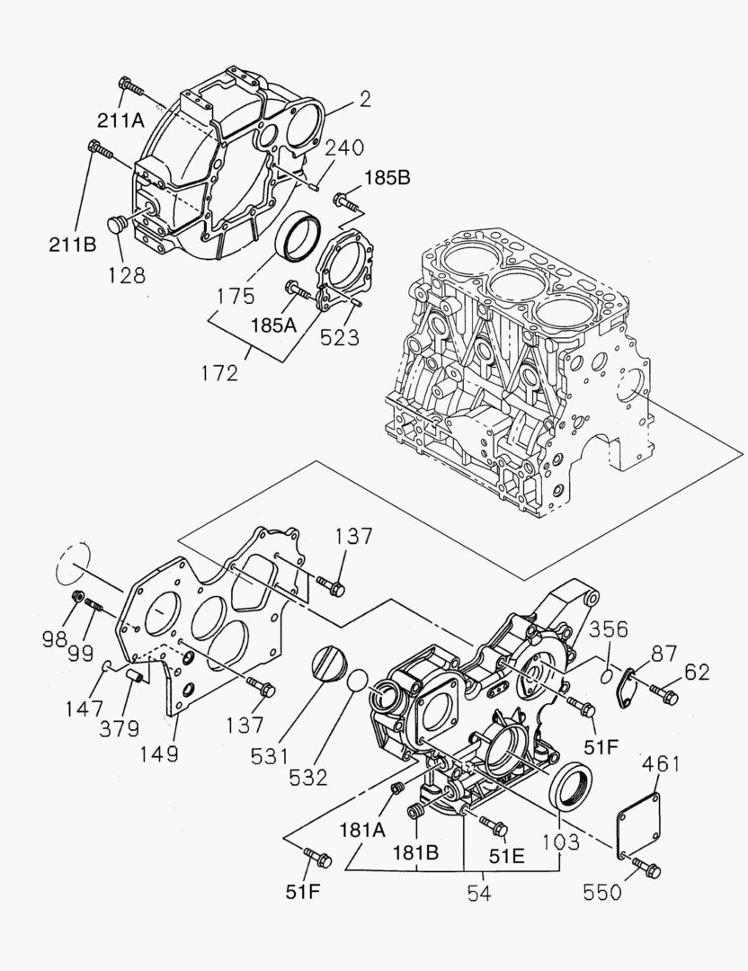 157 TIMING GEAR CASE [20576~]