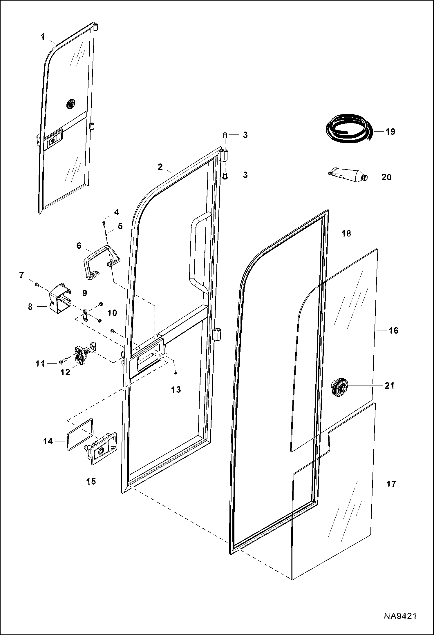 КАБИНА ВОДИТЕЛЯ (ДВЕРЦА В СБОРЕ)
