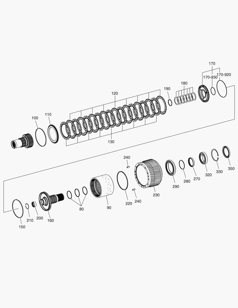 Схема G070-270 DIFFERENTIAL - OUTPUT GEAR [~7X1242]
