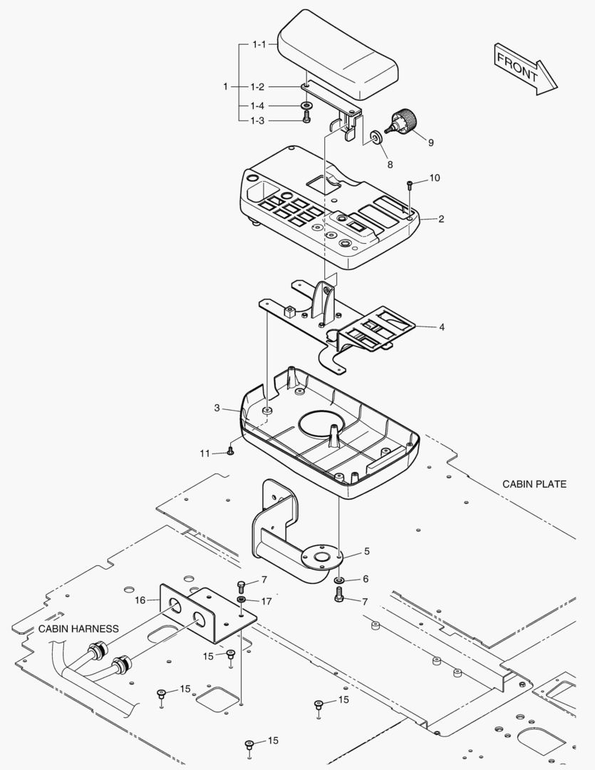 ПУЛЬТ УПРАВЛЕНИЯ-ТРИ РЫЧАГА(ЭЛЕКТРИКА)