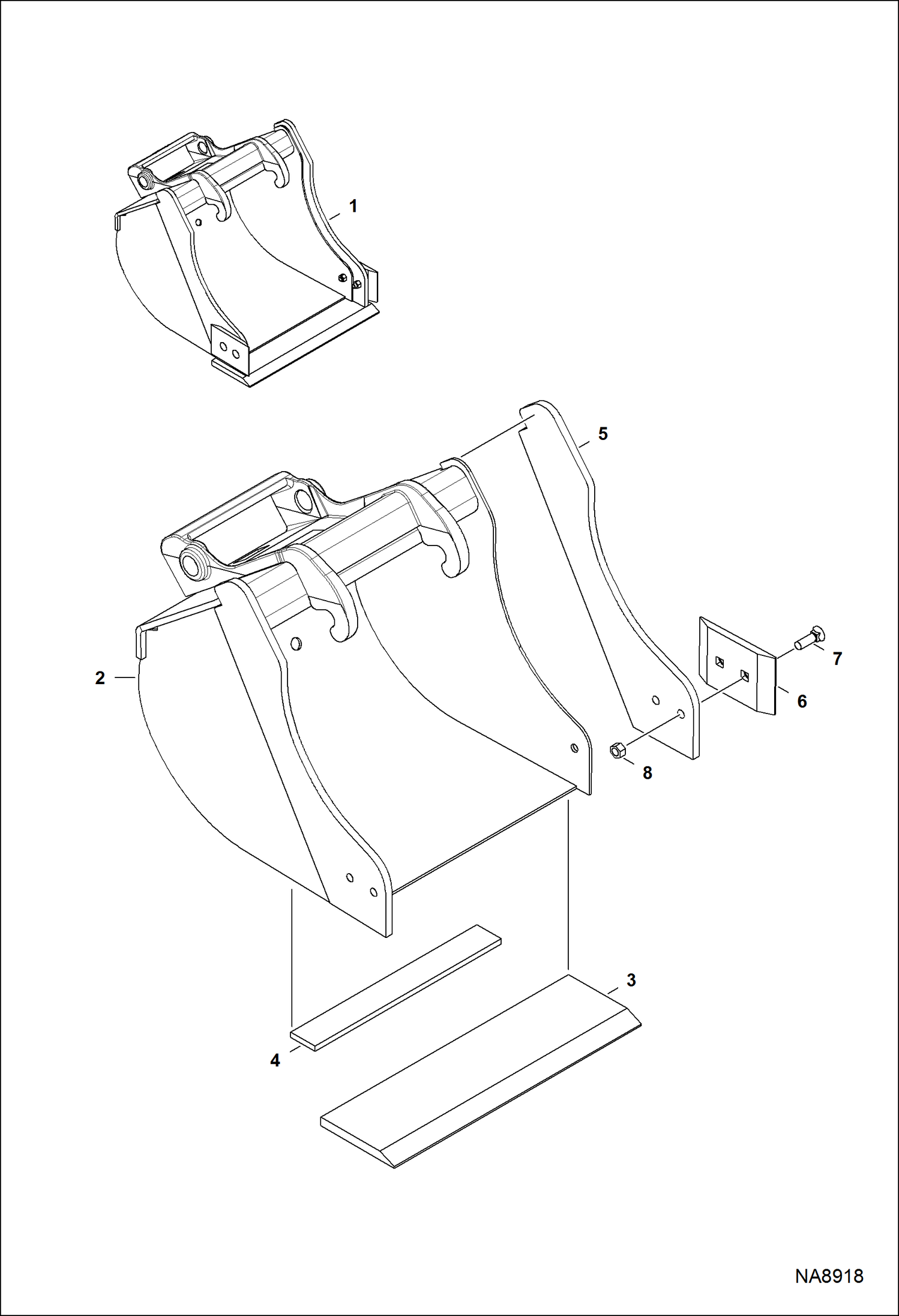 КОВШ (CL3) (СМЕННЫЙ) (20--) (БЕЗ ЗУБЬЕВ)
