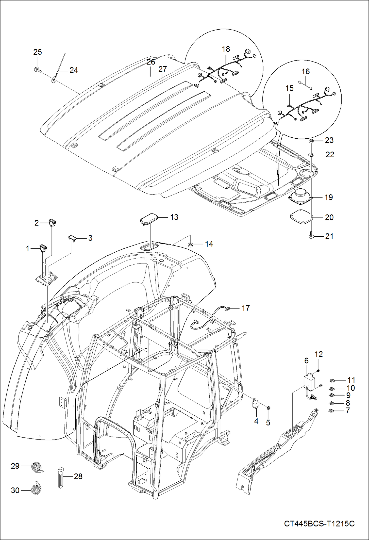 ЭЛЕКТРОСИСТЕМА КАБИНЫ В СБОРЕ 1