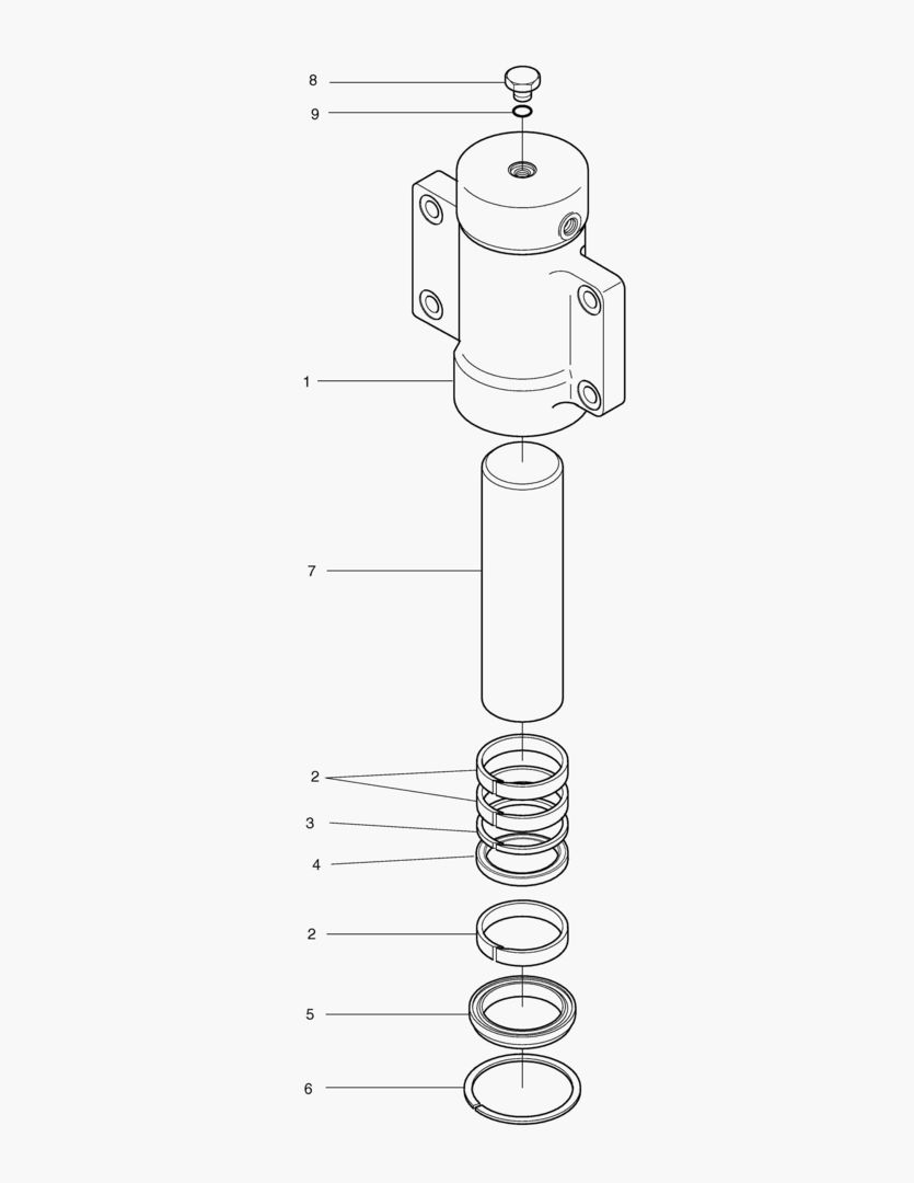 Спецтехника 4350 CHOCKING CYLINDER - R.H. [5001~6134] - главное фото