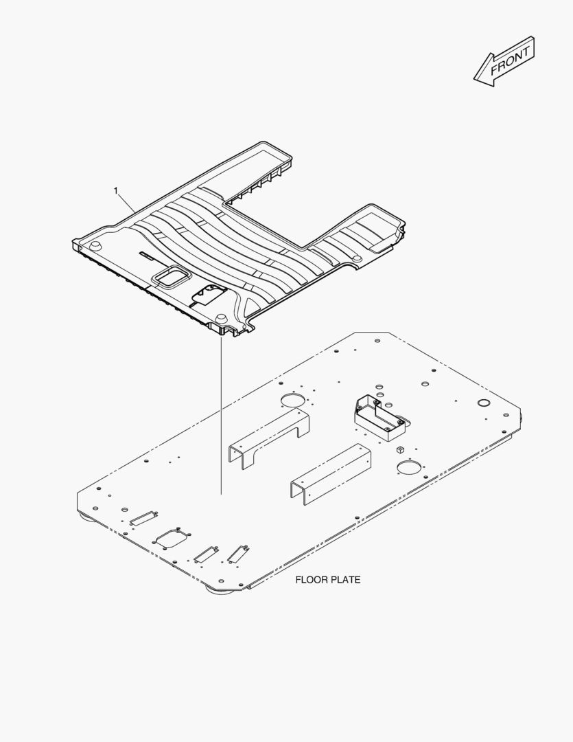 Схема КОВРИК НА ПОЛУ КУЗОВА - ОДНА ПЕДАЛЬ(ЛЕВОСТОРОННИЙ)(СИСТЕМА ЗАЩИТЫ ПРИ ОПРОКИДЫВАНИИ)