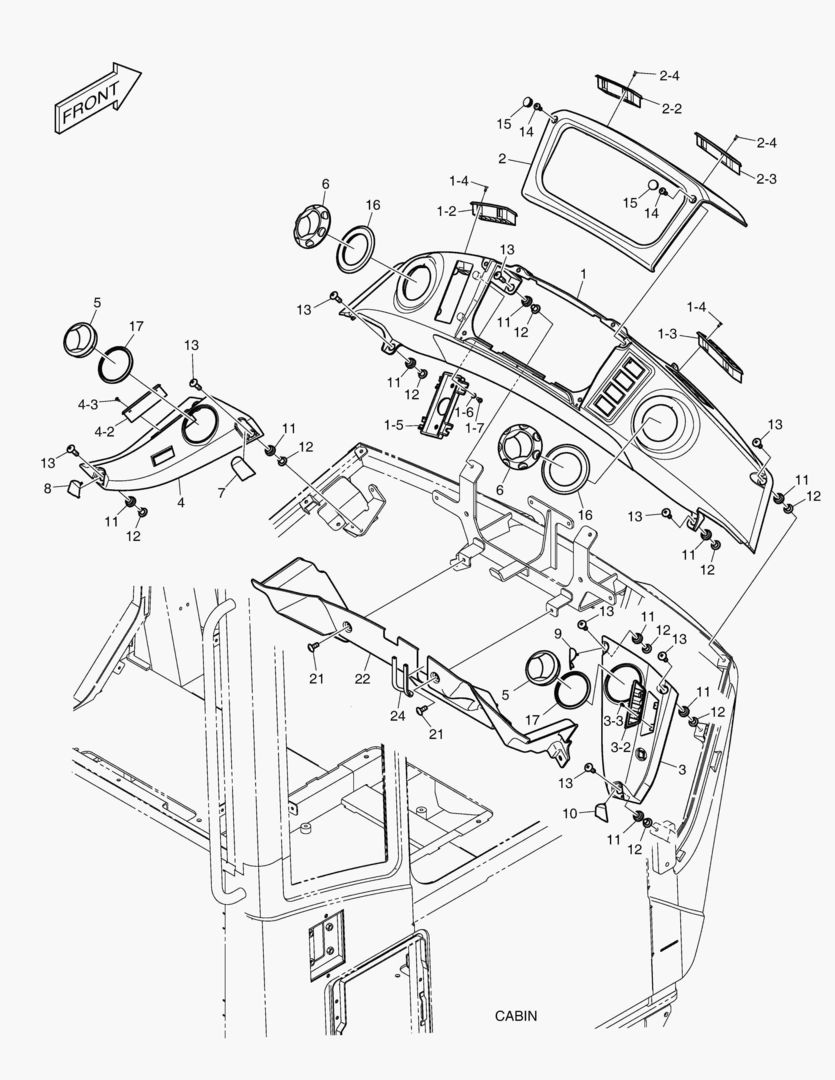 КРЫШКА В СБОРЕ - ПЕРЕДНЯЯ