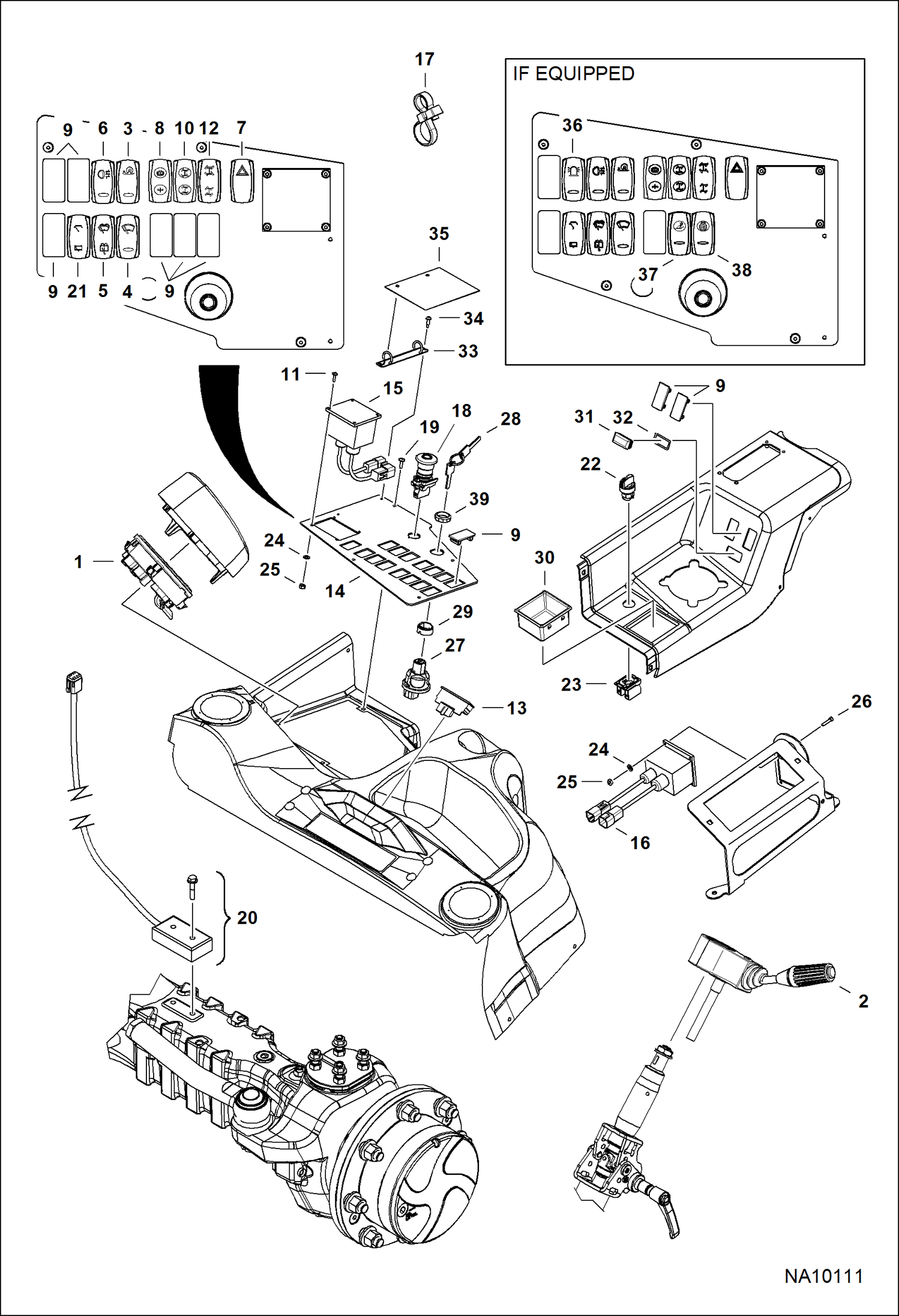 ЭЛЕКТРОСХЕМА КАБИНЫ ( ПАНЕЛЬ ПРИБОРОВ) (СЕРИЙНЫЙ НОМЕР B3GN11001 И ВЫШЕ)