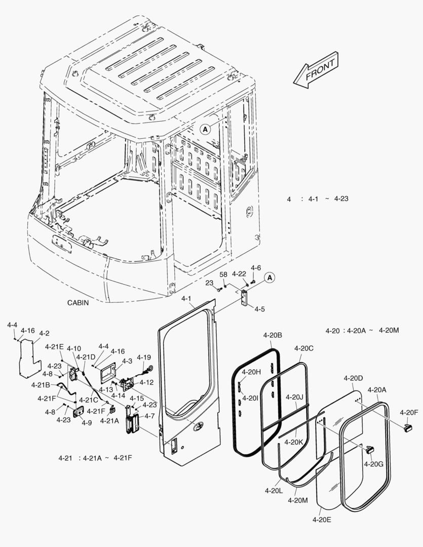 Спецтехника 1280 CABIN(3)-DOOR ASS`Y(L.H) [5001~5384] - главное фото