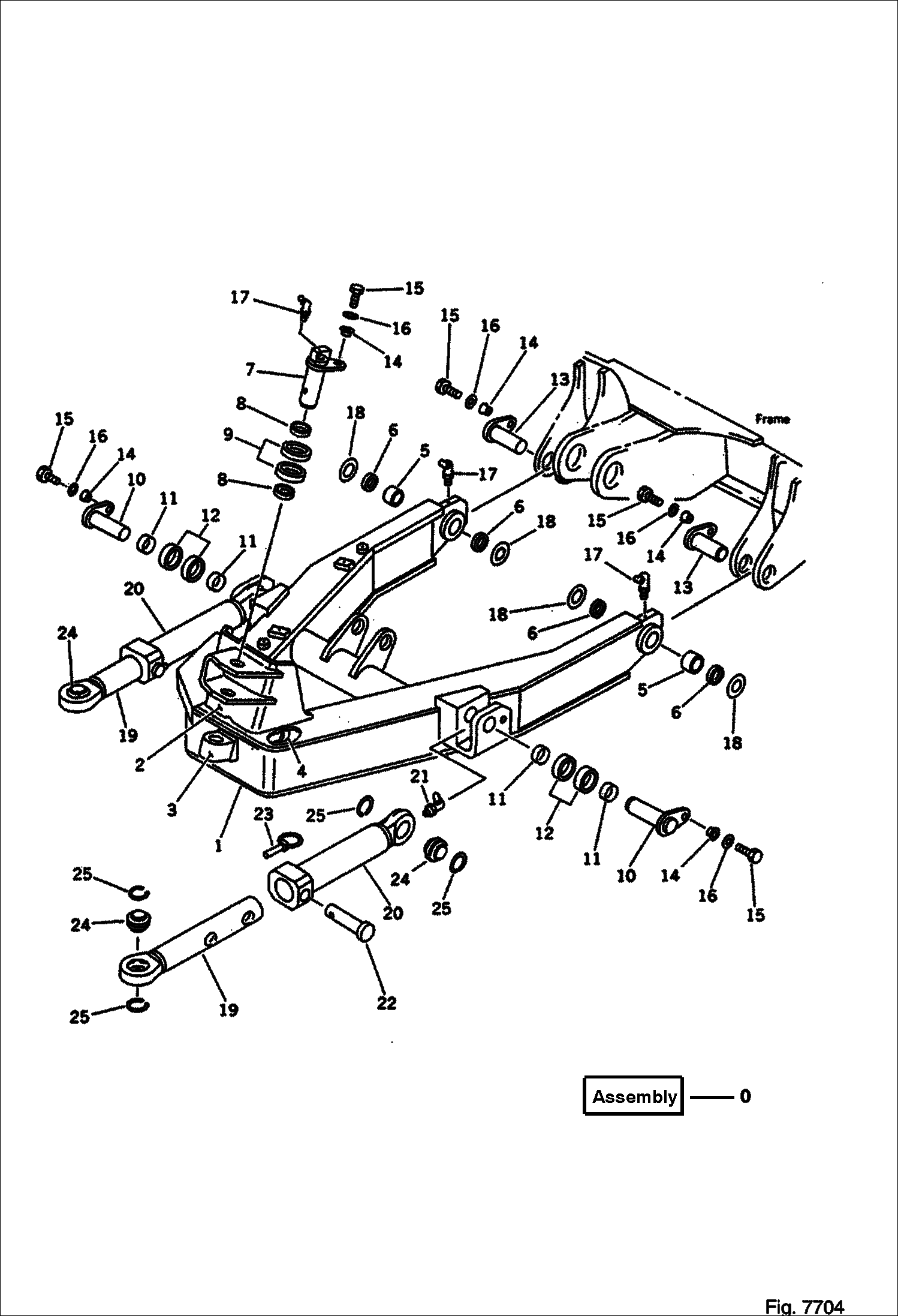 ТЯГА ОТВАЛА (ДЛЯ УСТРОЙСТВА НАКЛОНА КОВША БУЛЬДОЗЕР С ПОВОРОТНЫМ ОТВАЛОМ) KOMATSU СЕРИЙНЫЙ НОМЕР 13025 И ВЫШЕ
