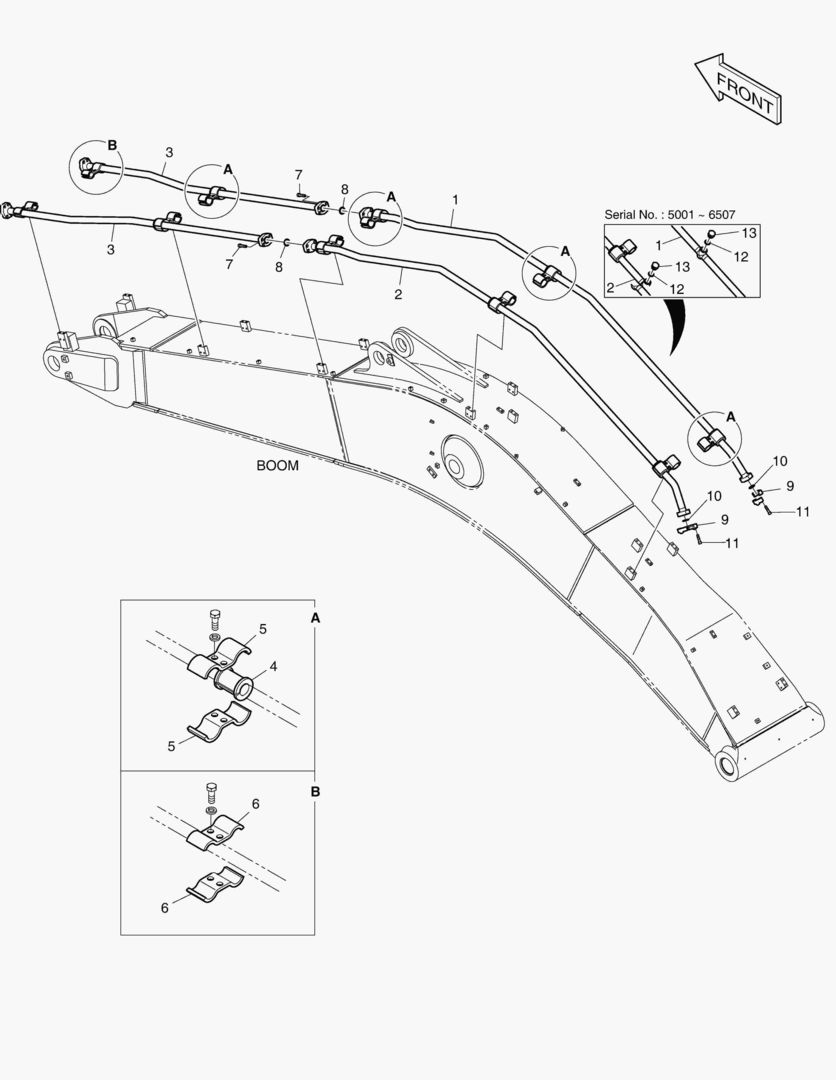 6190 BOOM PIPING - ONE & TWO WAY