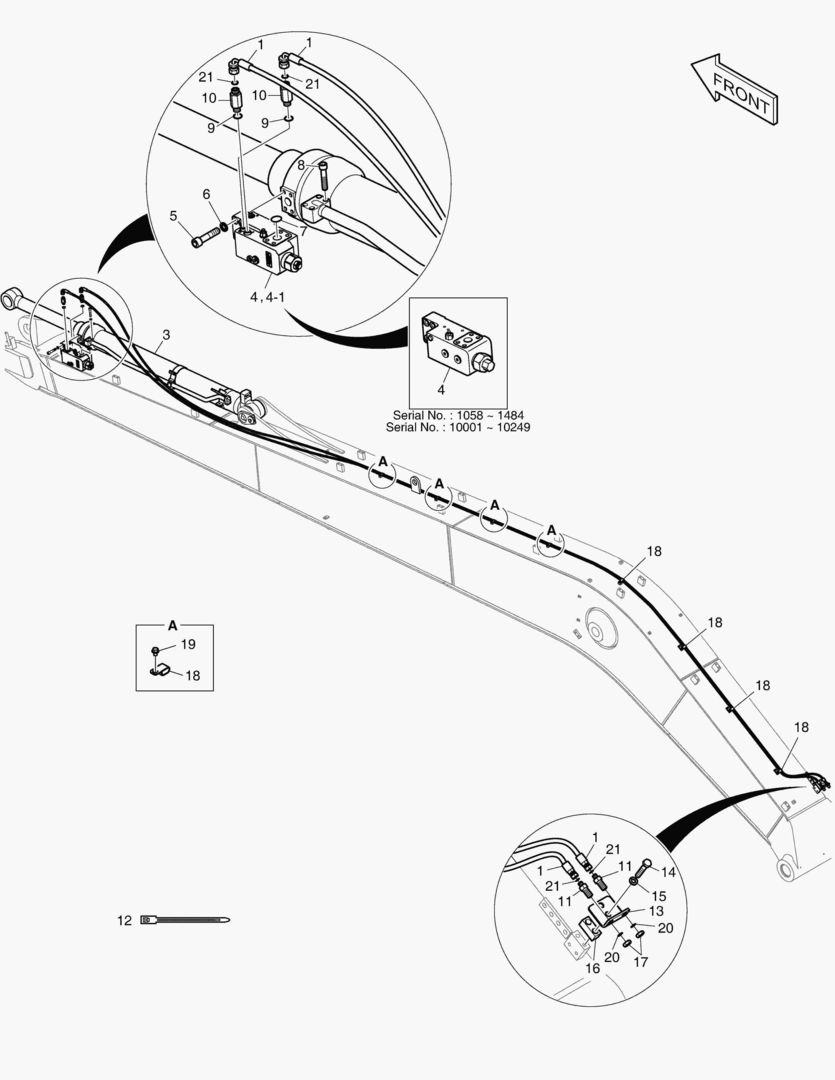 ГИДРОСИСТЕМА СТРЕЛЫ - КЛАПАН ЗАМКА РУКОЯТИ