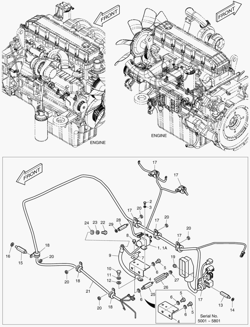 1700 ELECTRIC PARTS - ENGINE [5001~6268]