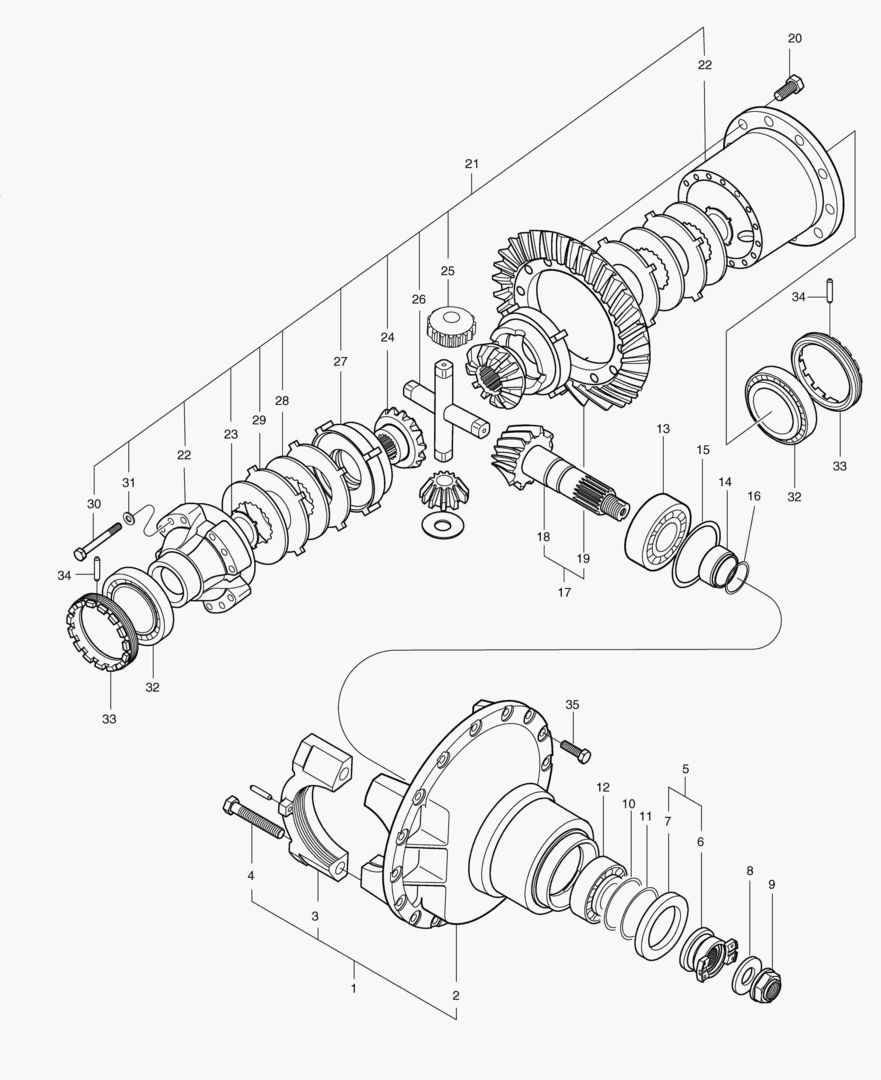 ЗАДНИИ ШЕСТЕРНИ ДИФФЕРЕНЦИАЛА-ОПЦИЯ