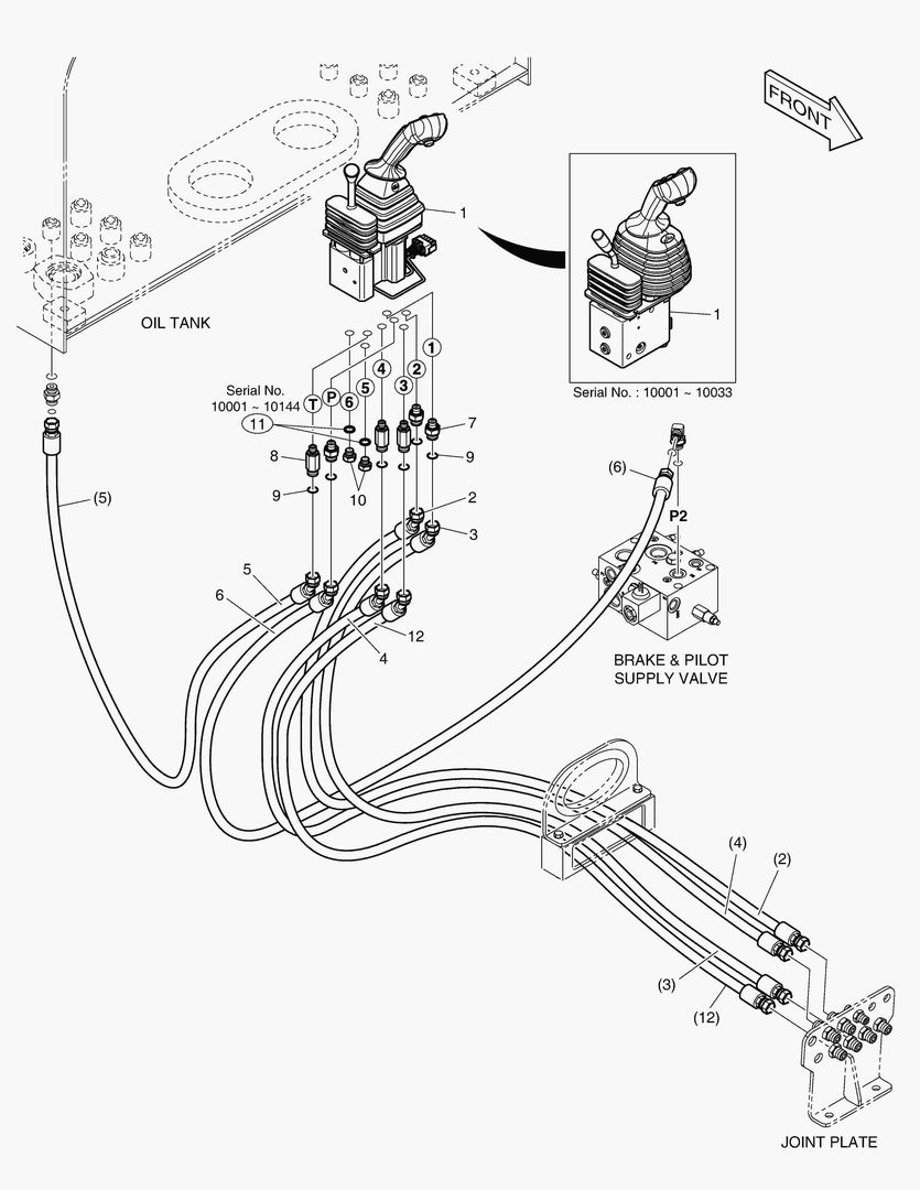 ТРУБОПРОВОД СЕРВОУПРАВЛЕНИЯ - 2 КАТУШКИ