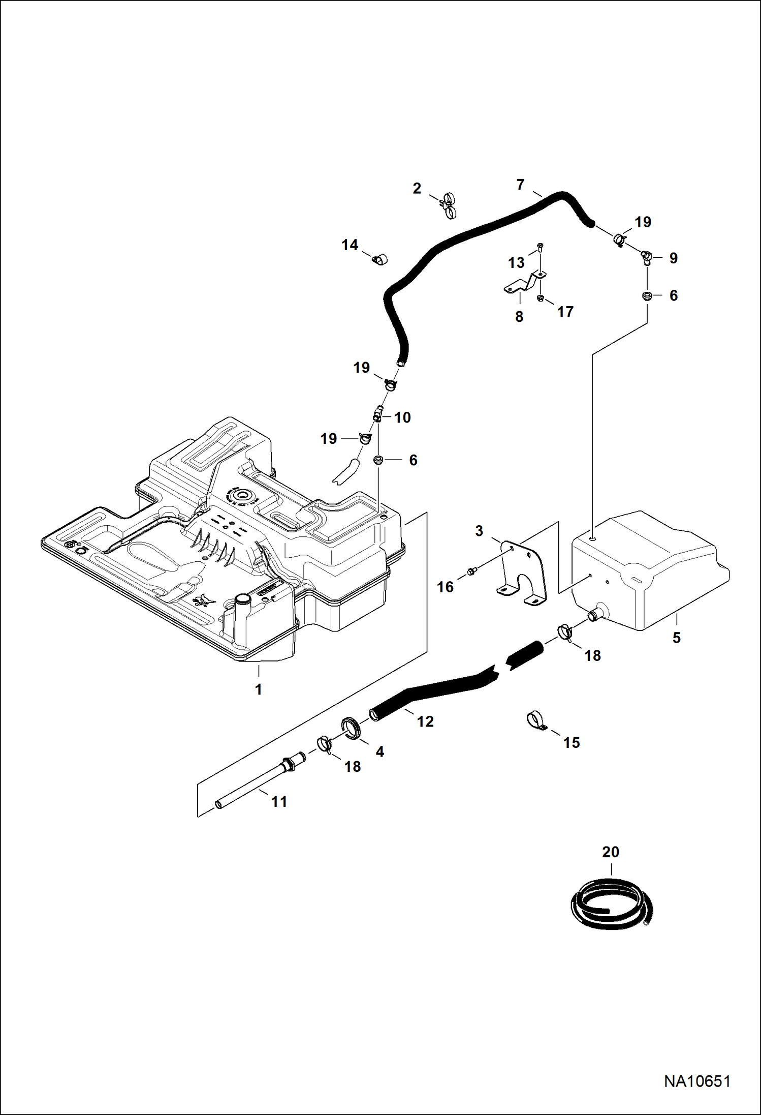 ДВИГАТЕЛЬ И КРЕПЕЖНЫЕ ДЕТАЛИ (СИСТЕМА ПОДАЧИ ТОПЛИВА) (ДВОЙНОЙ БАК)