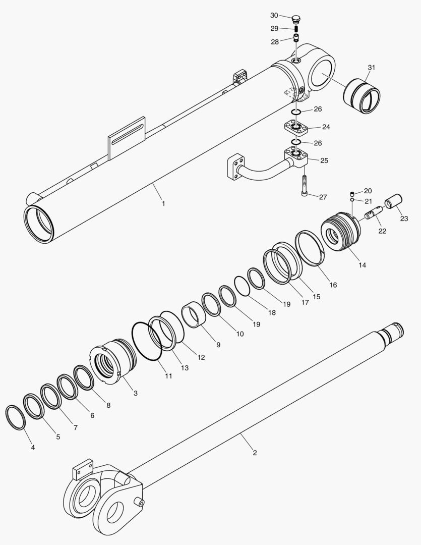 3611 BUCKET CYLINDER - L.H