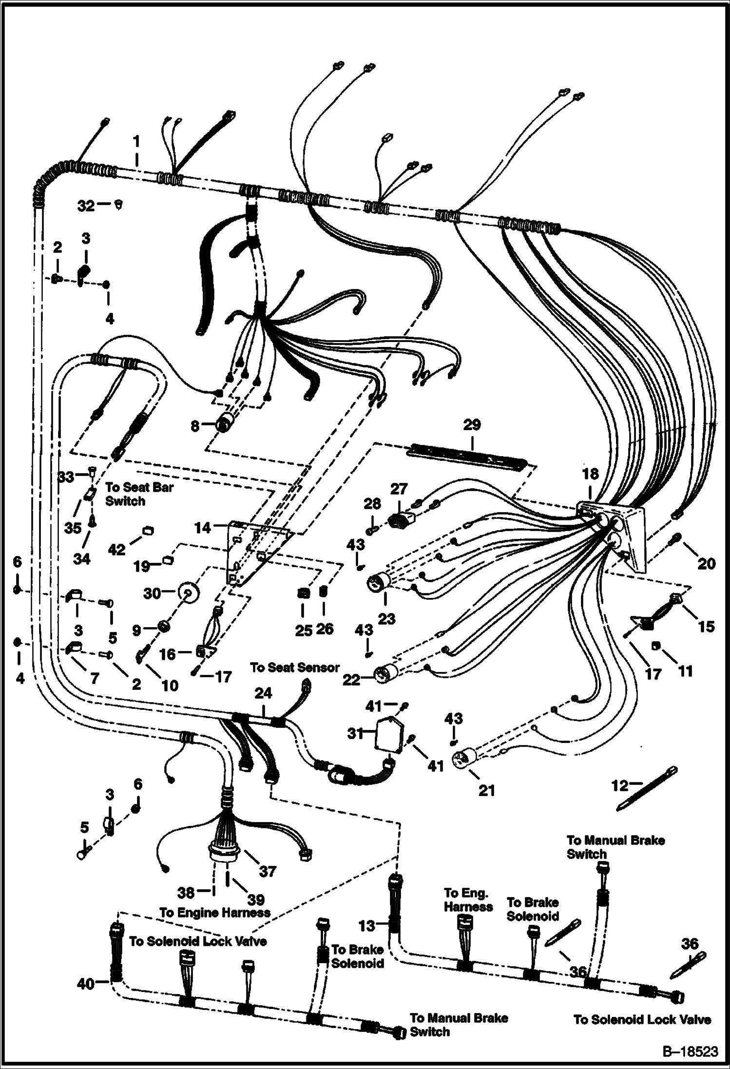 ЭЛЕКТРОСХЕМА КАБИНЫ (БЕЗ B.O.S.S. (ОПЦИЯ))