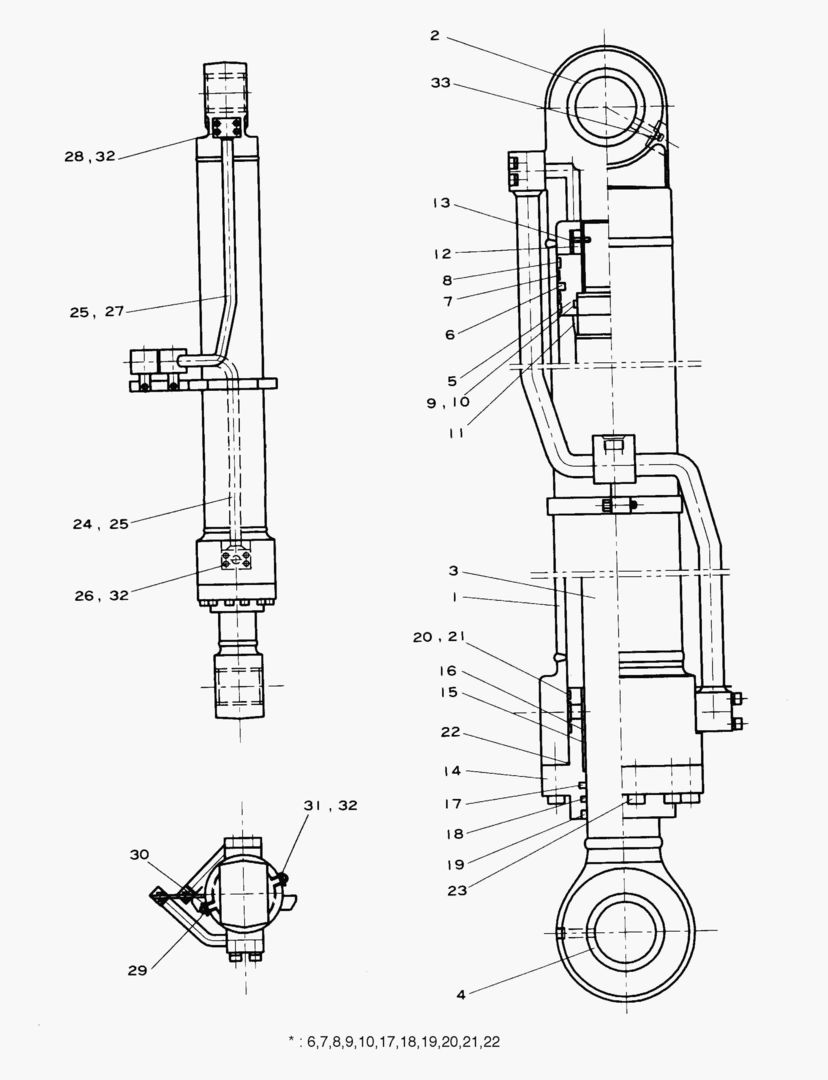 ЦИЛИНДР СТРЕЛЫ-КОРОТКАЯ СТРЕЛА,ЛЕВОСТОРОННИЙ