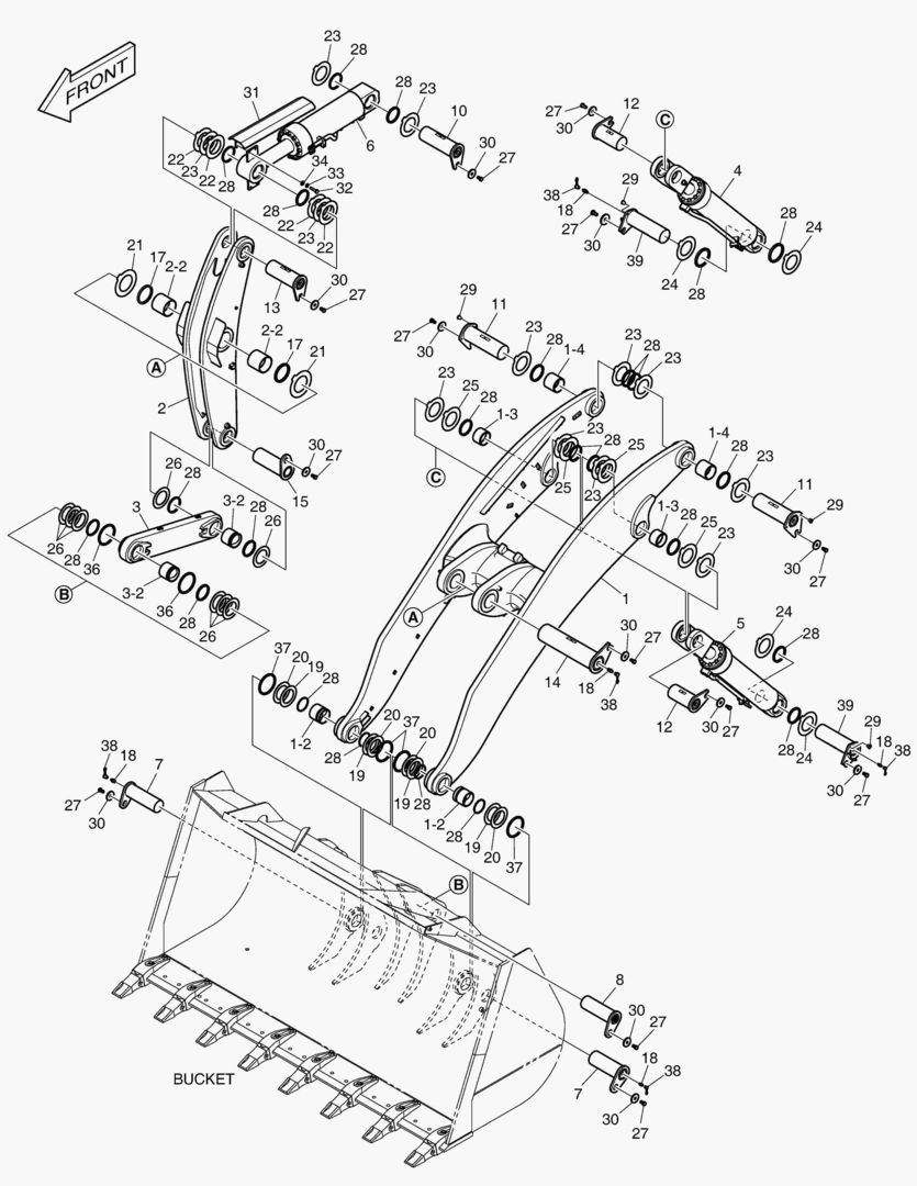 5111 LOADER ARM ASS`Y - LONG BOOM [10061~]