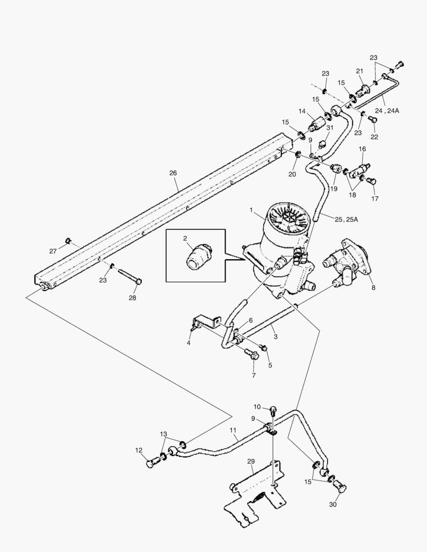 G010-80 FUEL FILTER UNIT FUEL PIPE