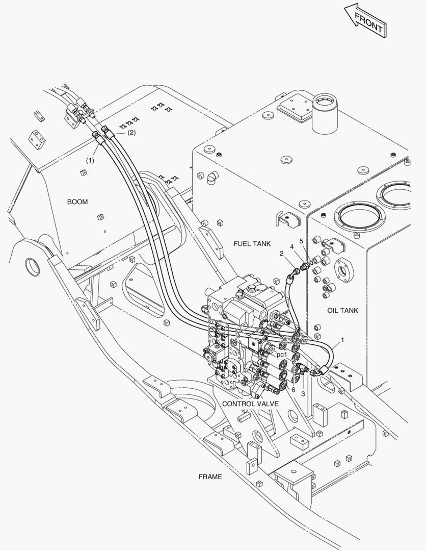 ТРУБОПРОВОД СЕРВОУПРАВЛЕНИЯ - КЛАПАН ЗАМКА РУКОЯТИ